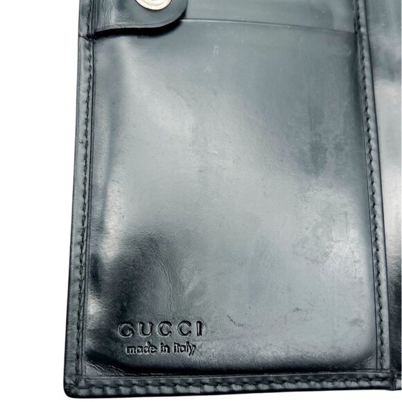Gucci Long Leather Wallet Black Unisex - Picture 10 of 13